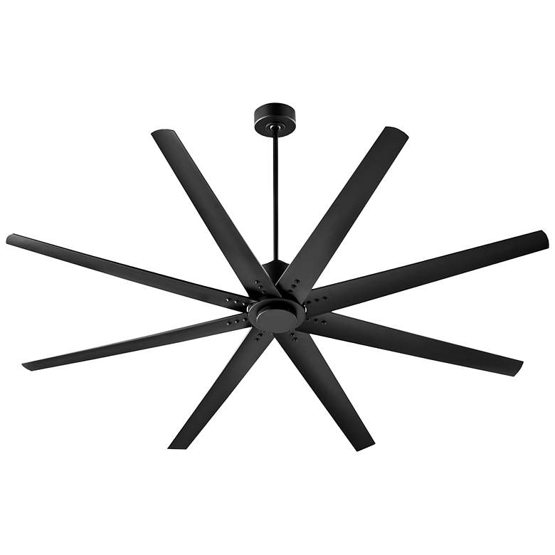 Image 1 72" Oxygen Fleet Black Outdoor Large Ceiling Fan with Remote