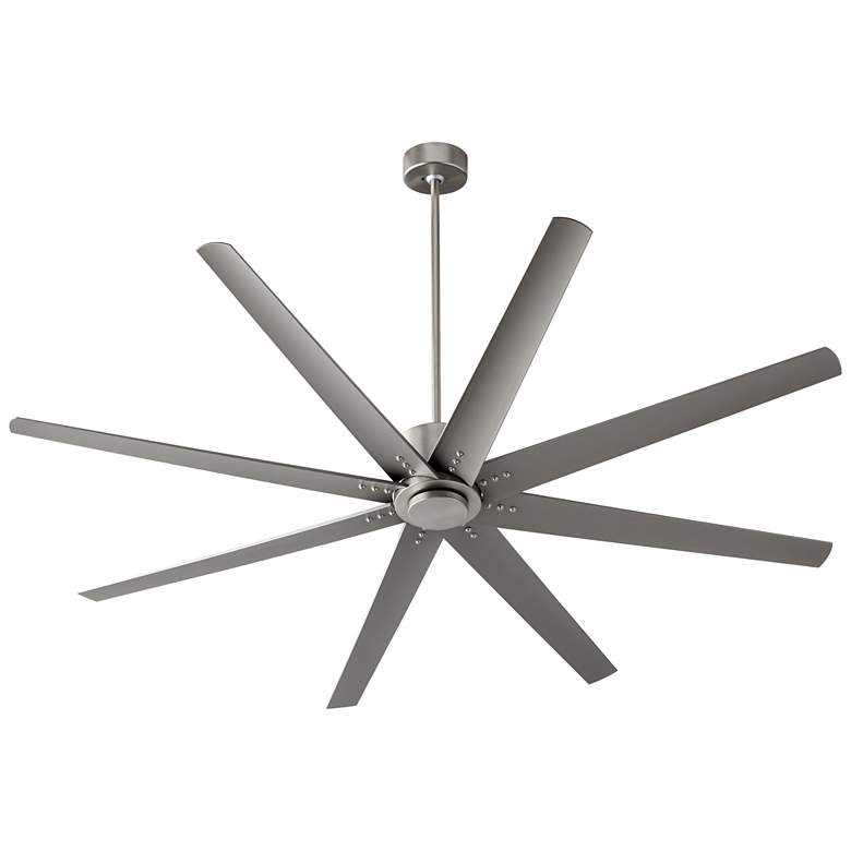 Image 1 72" Oxygen Fleet Satin Nickel Outdoor Large Ceiling Fan with Remote