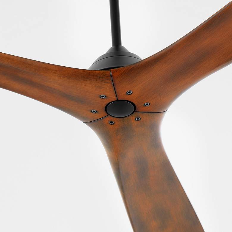 Image 2 72" Oxygen Mecca Black and Walnut Damp Rated Smart Ceiling Fan more views