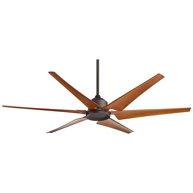 Image 2 72" Power Hawk Oil-Rubbed Bronze Damp Outdoor Ceiling Fan with Remote