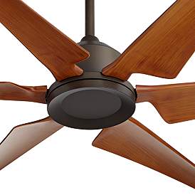 Image3 of 72" Power Hawk Oil-Rubbed Bronze Damp Outdoor Ceiling Fan with Remote more views