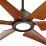 72" Power Hawk Oil-Rubbed Bronze LED Damp Rated Fan with Remote