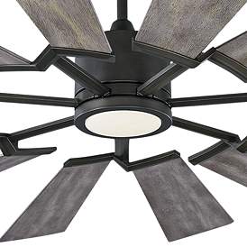 Image3 of 72" Prairie Aged Pewter LED Ceiling Fan with Remote more views