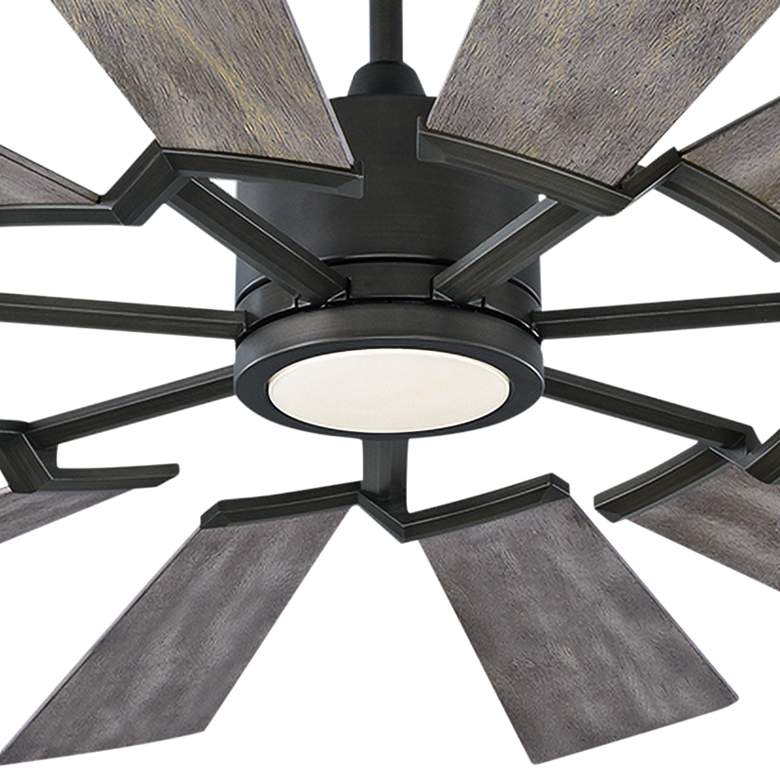 Image 3 72" Prairie Aged Pewter LED Ceiling Fan with Remote more views