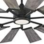 72" Prairie Aged Pewter LED Ceiling Fan with Remote
