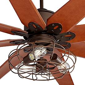 Image3 of 72" Predator English Bronze 3-Light LED Ceiling Fan with Remote more views