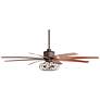 72" Predator English Bronze 3-Light LED Ceiling Fan with Remote