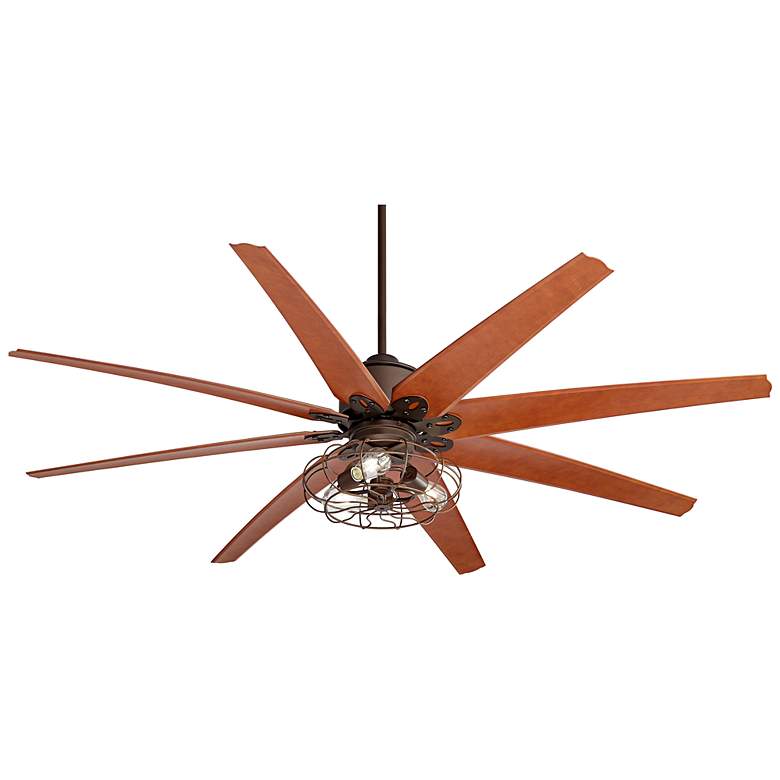 Image 7 72" Predator English Bronze 3-Light LED Ceiling Fan with Remote more views