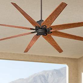 Image2 of 72" Predator English Bronze Large Outdoor Ceiling Fan with Remote