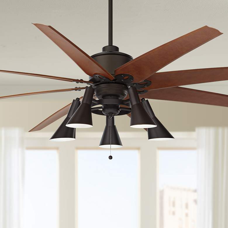 Image 1 72" Predator English Bronze Retro LED Ceiling Fan