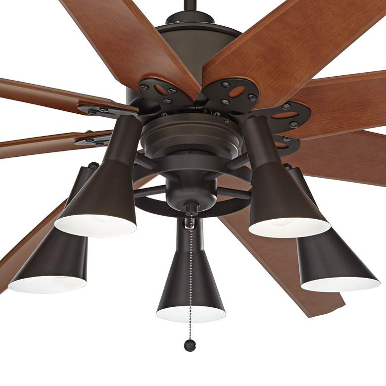 Image 3 72" Predator English Bronze Retro LED Ceiling Fan more views
