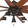 3_72" Predator English Bronze Retro LED Ceiling Fan more views