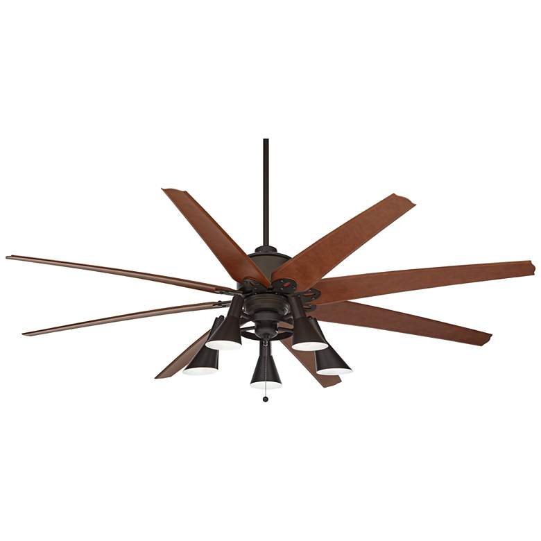 Image 7 72" Predator English Bronze Retro LED Ceiling Fan more views