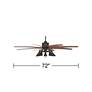 72" Predator English Bronze Retro LED Ceiling Fan