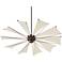 72" Quorum Mykonos Oiled Bronze Large Ceiling Fan with Canvas Blades