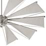 72" Quorum Mykonos Satin Nickel Large Ceiling Fan with Canvas Blades