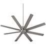72" Quorum Proxima Satin Nickel Large Ceiling Fan with Wall Control