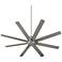 72" Quorum Proxima Satin Nickel Large Ceiling Fan with Wall Control