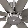 72" Quorum Proxima Satin Nickel Large Ceiling Fan with Wall Control
