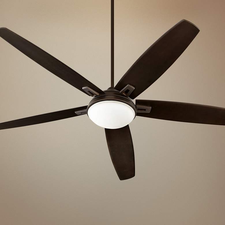 Image 1 72" Quorum Vector Bronze Indoor LED Ceiling Fan with Wall Control