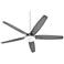 72" Quorum Vector Satin Nickel LED Indoor Ceiling Fan with Remote