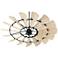 72" Quorum Windmill Black Ceiling Fan with Oak Blades