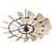 72" Quorum Windmill Bronze Rustic Damp Rated Ceiling Fan with Remote