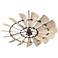 72" Quorum Windmill Bronze Rustic Damp Rated Ceiling Fan with Remote