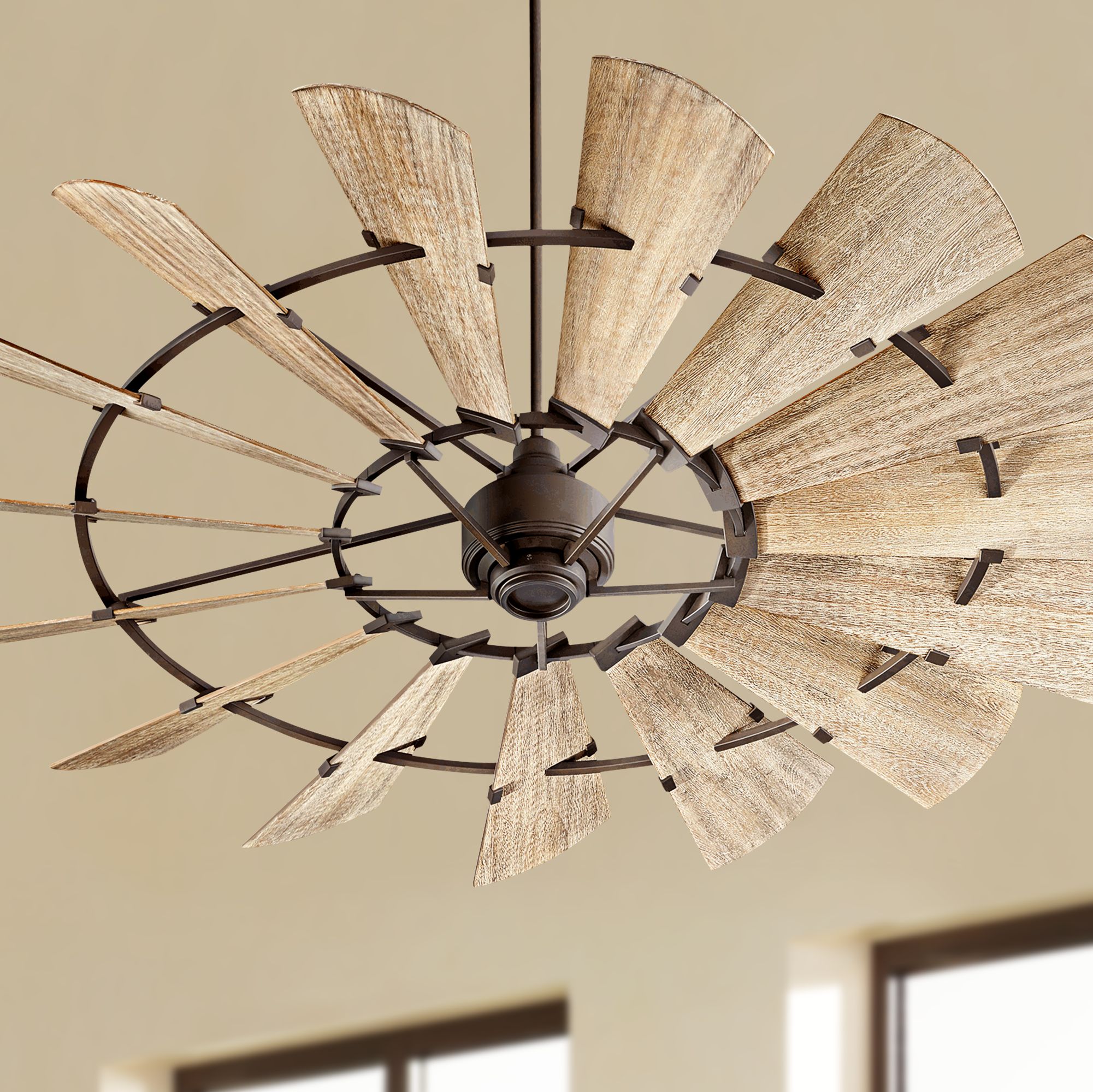 rustic windmill ceiling fans