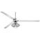 72" Turbina XL DC Brushed Nickel LED Large Ceiling Fan