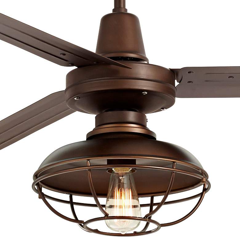 Image 3 72" Turbina XL Franklin Park Bronze Damp Rated Ceiling Fan with Remote more views