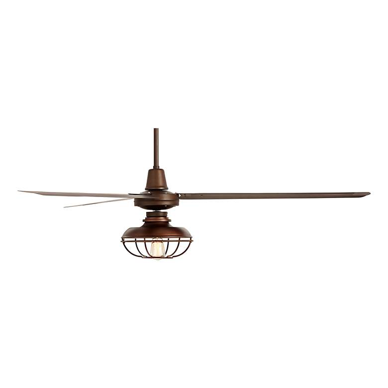 Image 7 72" Turbina XL Franklin Park Bronze Damp Rated Ceiling Fan with Remote more views