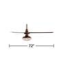 72" Turbina XL Franklin Park Bronze Damp Rated Ceiling Fan with Remote
