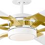 3_72" Visual Comfort Loft Matte White Brass LED Damp Fan with Remote more views