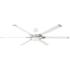 72" Visual Comfort Loft White Steel LED Damp Ceiling Fan with Remote