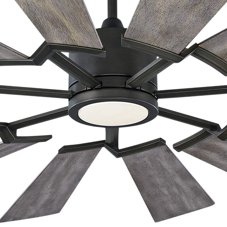 Image 3 72" Visual Comfort Prairie Aged Pewter LED Ceiling Fan with Remote more views