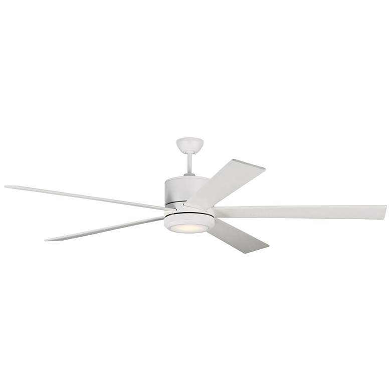 Image 2 72" Visual Comfort Vision Matte White LED Ceiling Fan with Remote