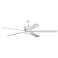 72" Visual Comfort Vision Matte White LED Ceiling Fan with Remote