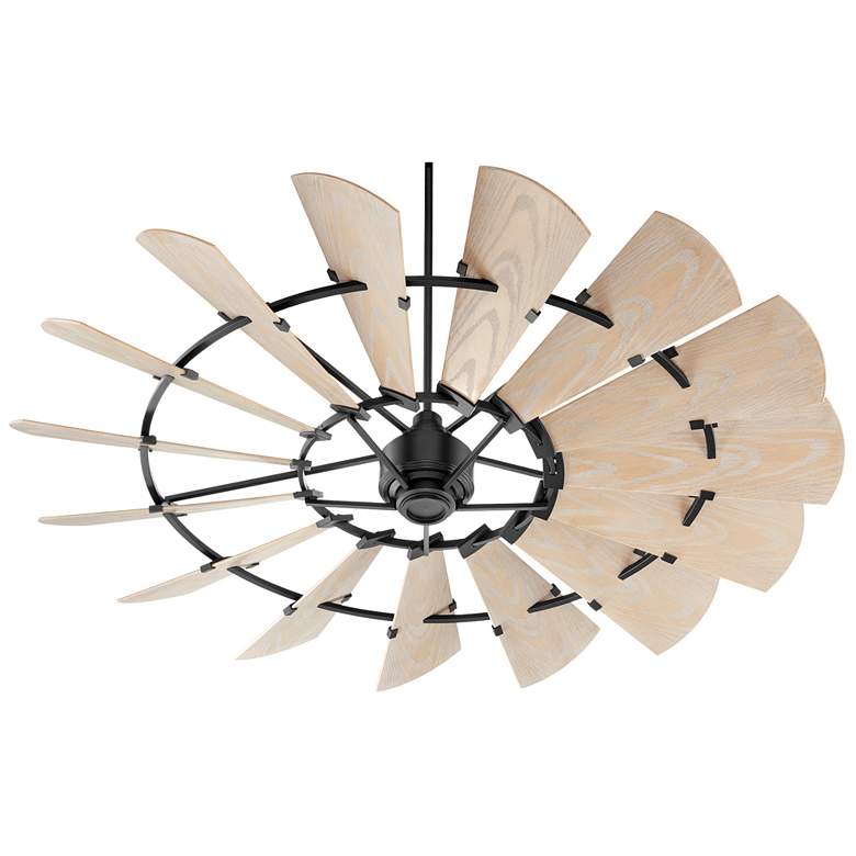 Image 1 72" Windmill Black Ceiling Fan w/ Weathered Oak Blades