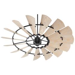 72" Windmill Black Ceiling Fan w/ Weathered Oak Blades