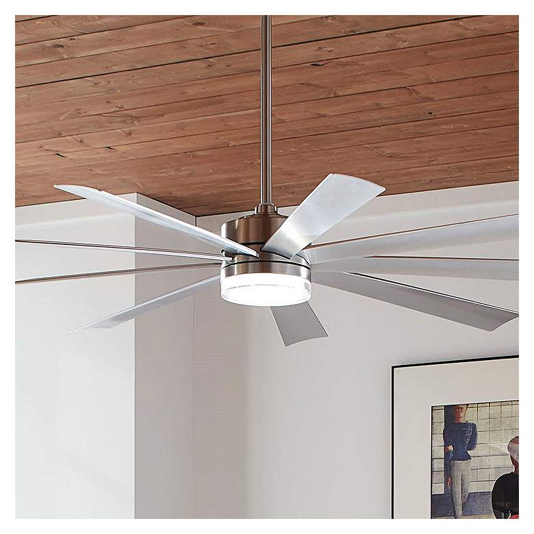 Image 2 72" Wynd XL Stainless Steel LED Smart Ceiling Fan