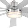 72" Wynd XL Stainless Steel LED Smart Ceiling Fan in scene