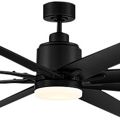 Image 2 72" LED Outdoor Ceiling Fan in Matte Black more views