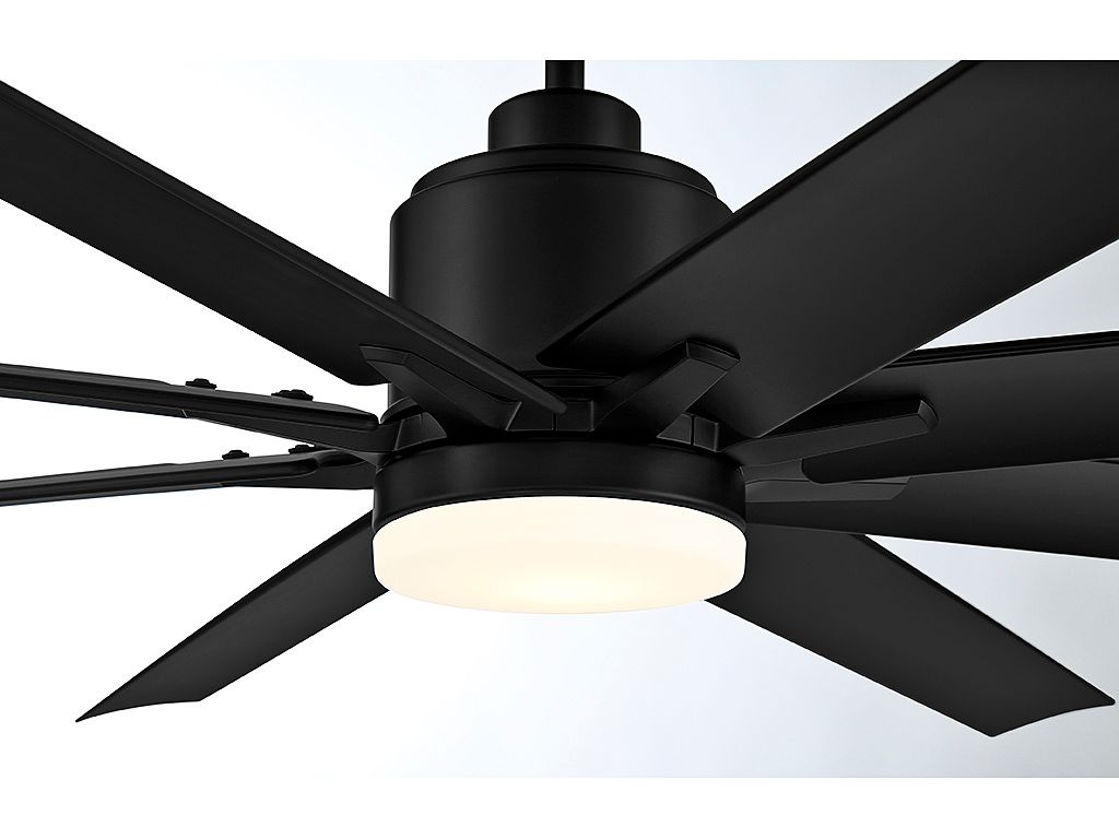Image 3 72" LED Outdoor Ceiling Fan in Matte Black more views