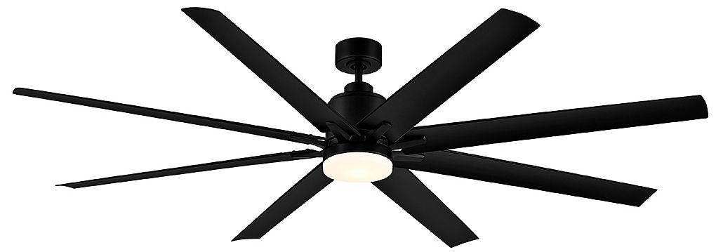 Image 4 72" LED Outdoor Ceiling Fan in Matte Black more views