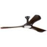 72" Minimalist Max Matte Black Damp Rated LED Large Fan with Remote