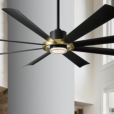 72" Modern Forms Aura Black Brass LED Smart Ceiling Fan