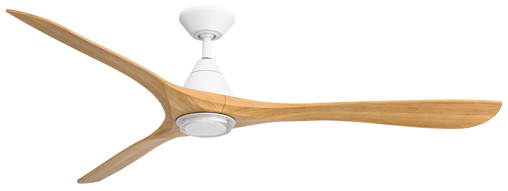 72" Modern Forms Carve Matte White Smart Ceiling Fan with Remote