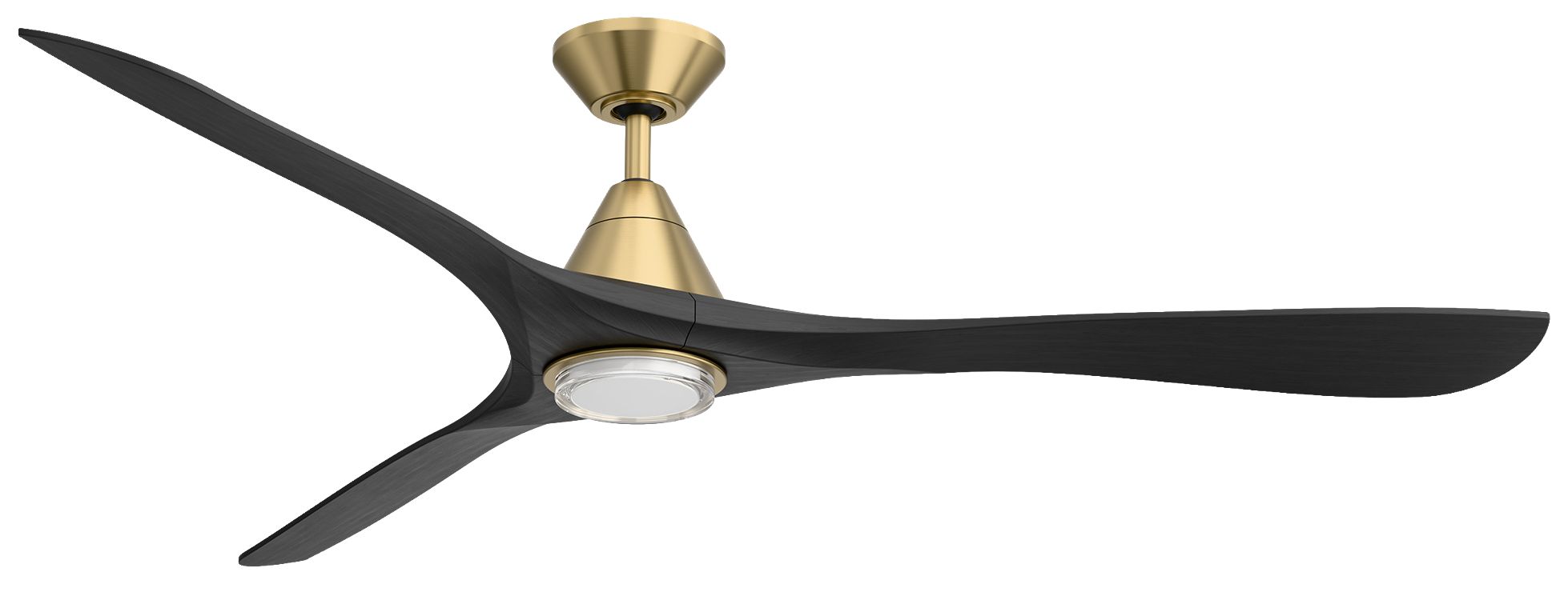 72" Modern Forms Carve Soft Brass Smart Ceiling Fan with Remote
