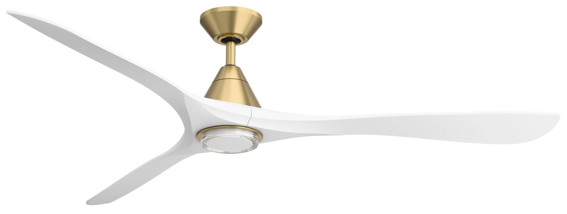 72" Modern Forms Carve Soft Brass Smart Ceiling Fan with Remote